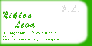 miklos leva business card